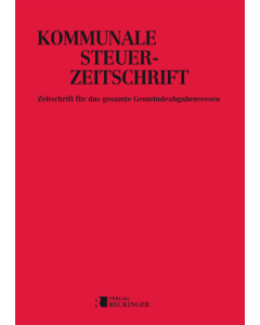 Cover der Kommunalen Steuer-Zeitschrift Einbanddecke